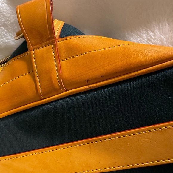 Dooney & Bourke Canvas and Leather Cabriolet Weekender bag - tan and dark green - Picture 13 of 15